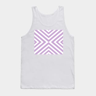 Abstract triangles geometric pattern - purple and white. Tank Top